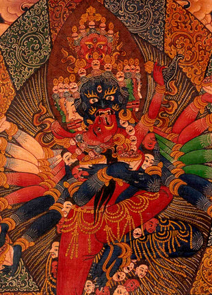He-Vajra Thangka | Oil Varnished on Stretch Canvas