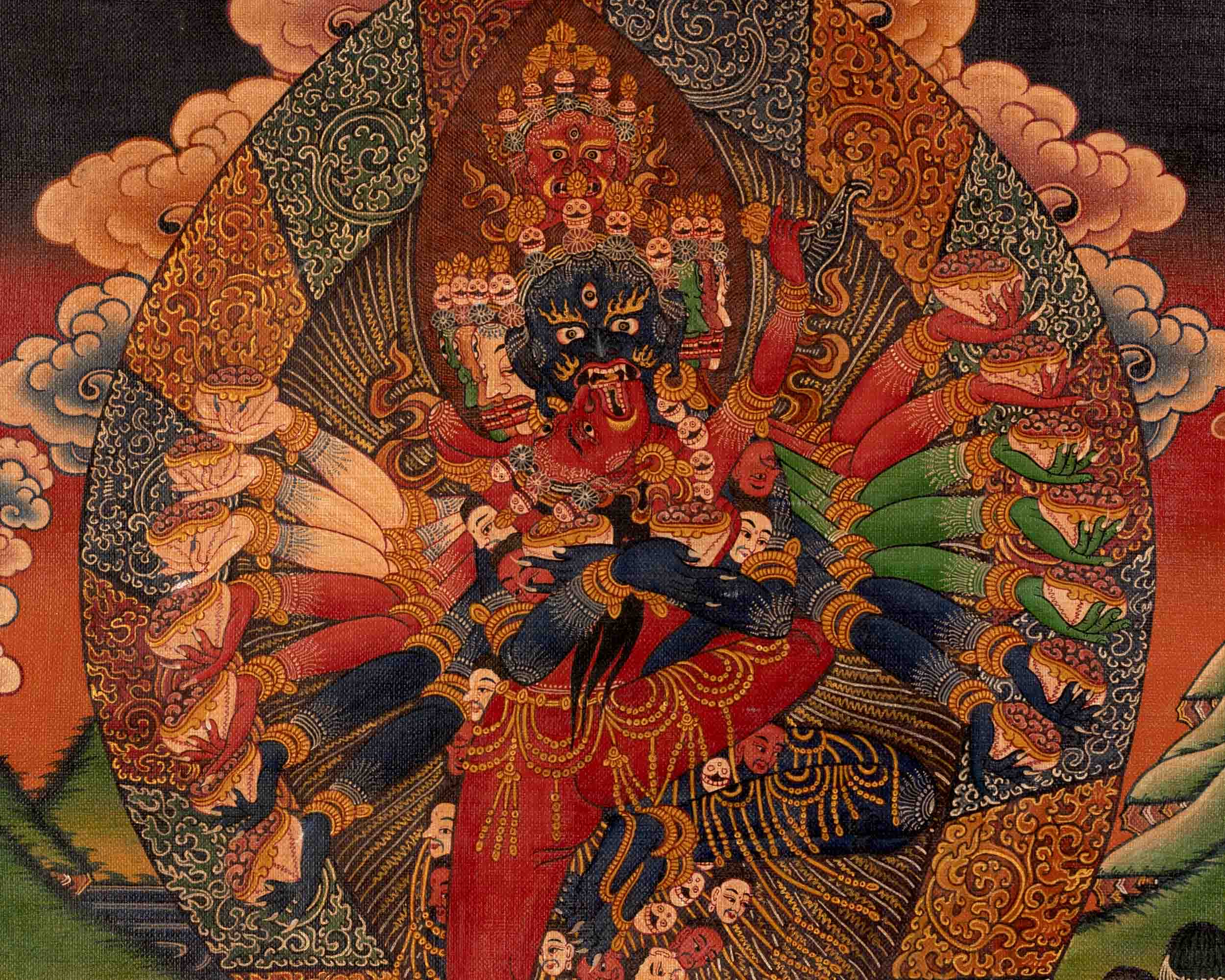 He-Vajra Thangka | Oil Varnished on Stretch Canvas