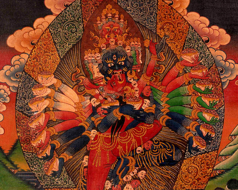 He-Vajra Thangka | Oil Varnished on Stretch Canvas