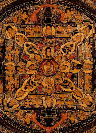 Buddha Mandala Art | Traditional Tibetan Thangka | Wall Decors