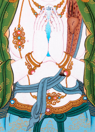 Avalokiteshvara Thangka | Tibetan Bodhisattva Art