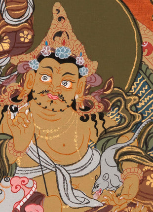 Vaisravana Tibetan Thangka | God Of Wealth | Wall Decors