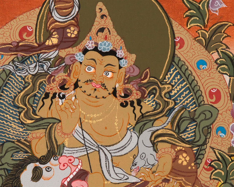 Vaisravana Tibetan Thangka | God Of Wealth | Wall Decors