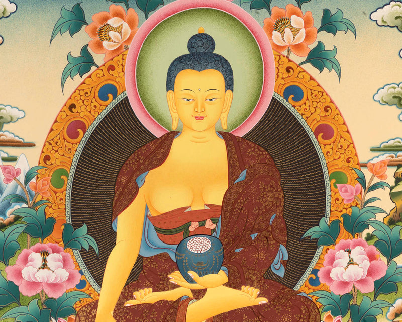 Traditional Shakyamuni Buddha |  Buddhist Thangka Painting