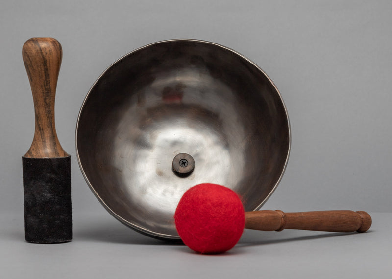 Throat Chakra Singing Bowl | Wooden Handle Bowl