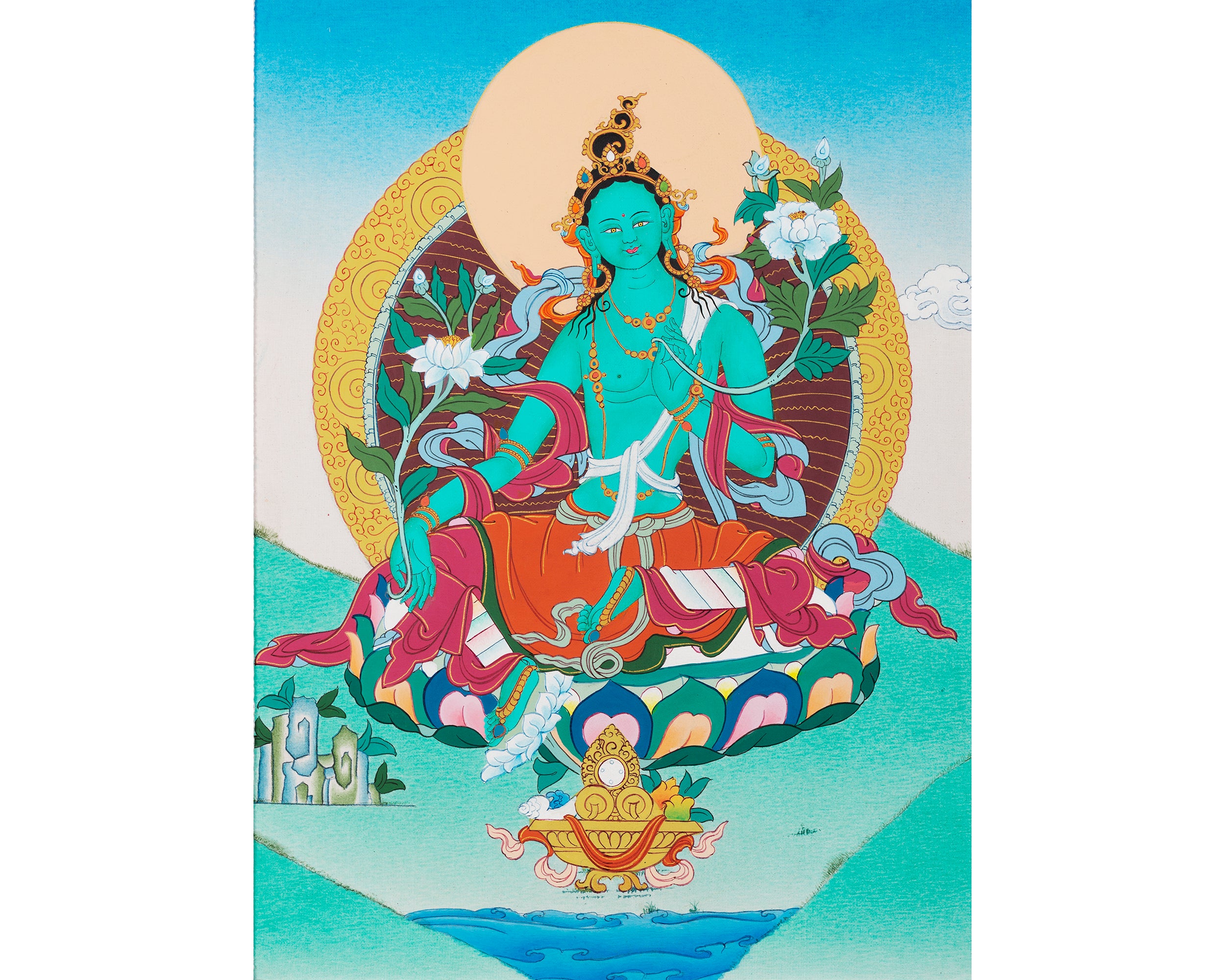 green tara thangka 