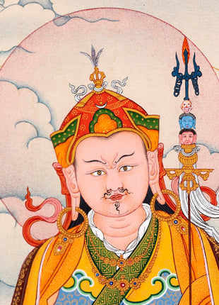 Traditional Karma Gadri Thangka Of Guru Rinpoche | Padmasambhava