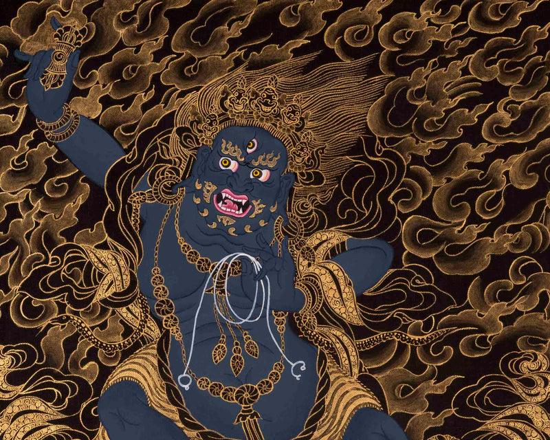 Vajrapani Thangka | Wrathful Bodhisattva Painting | Wall Decors