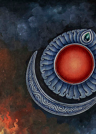 Dancing Shiva Thangka Print | Wall Hanging Of Shivalingam | Gift Ideas