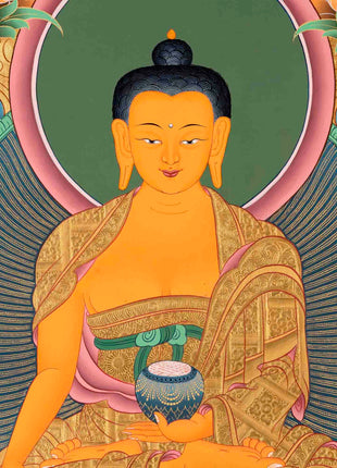 Religious Shakyamuni Buddha Thangka  | Buddhist Art | Wall Decors
