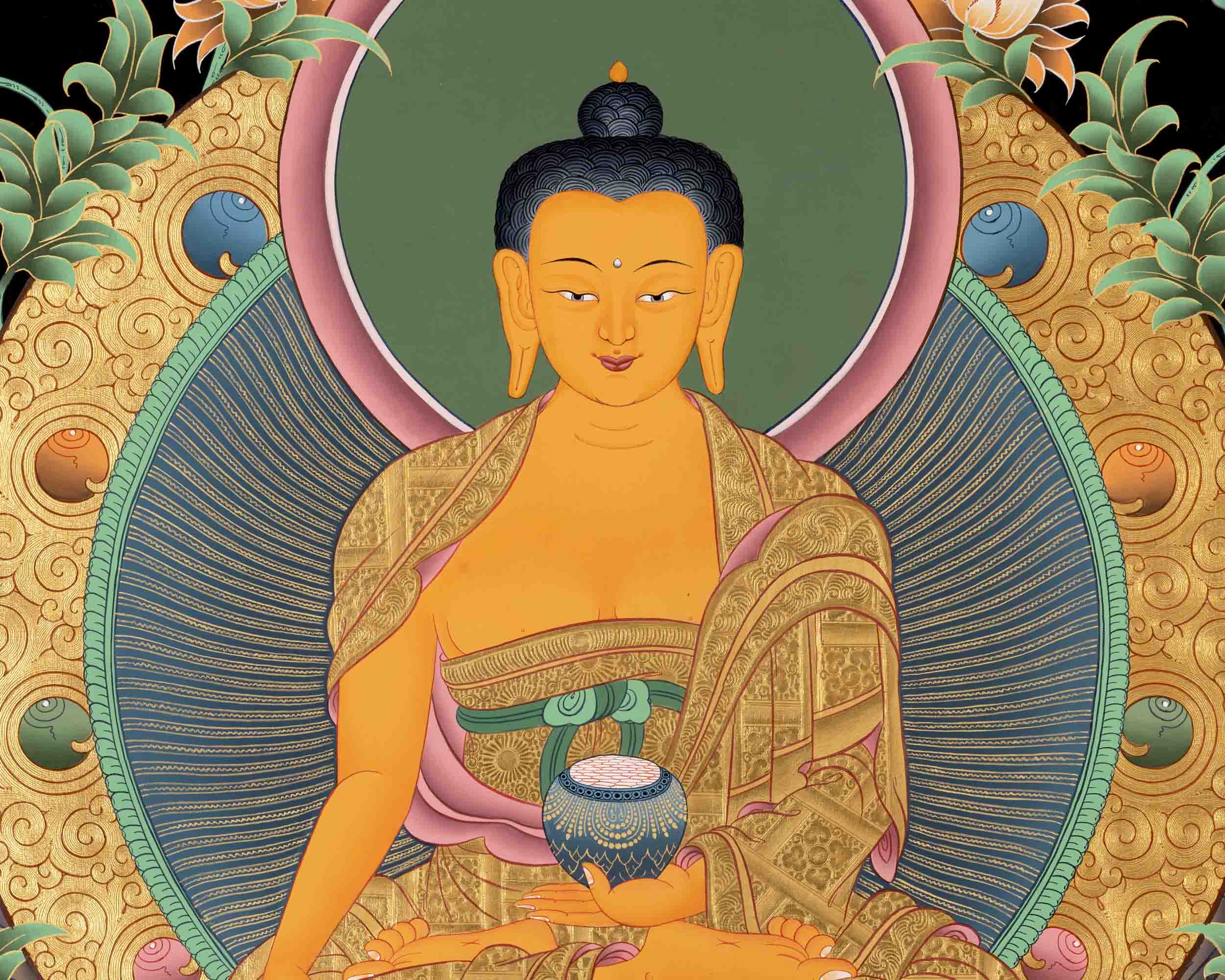 Religious Shakyamuni Buddha Thangka  | Buddhist Art | Wall Decors