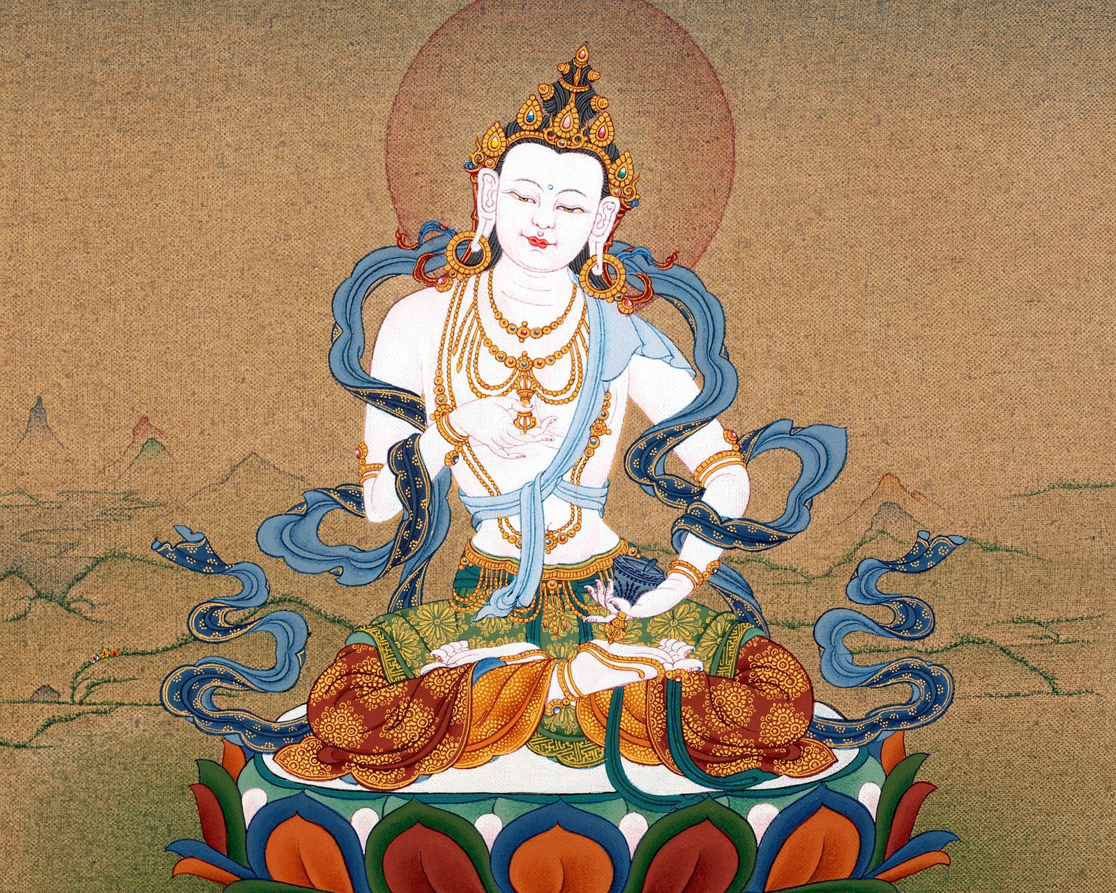 Tibetan Dorje Sempa Thangka | Traditionally Hand Painted Vajrasattva A