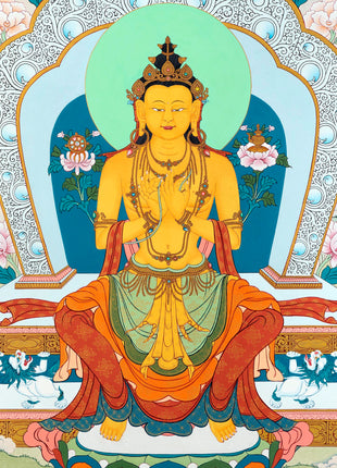 Maitreya Buddha Thangka | Tibetan Bodhisattva Art