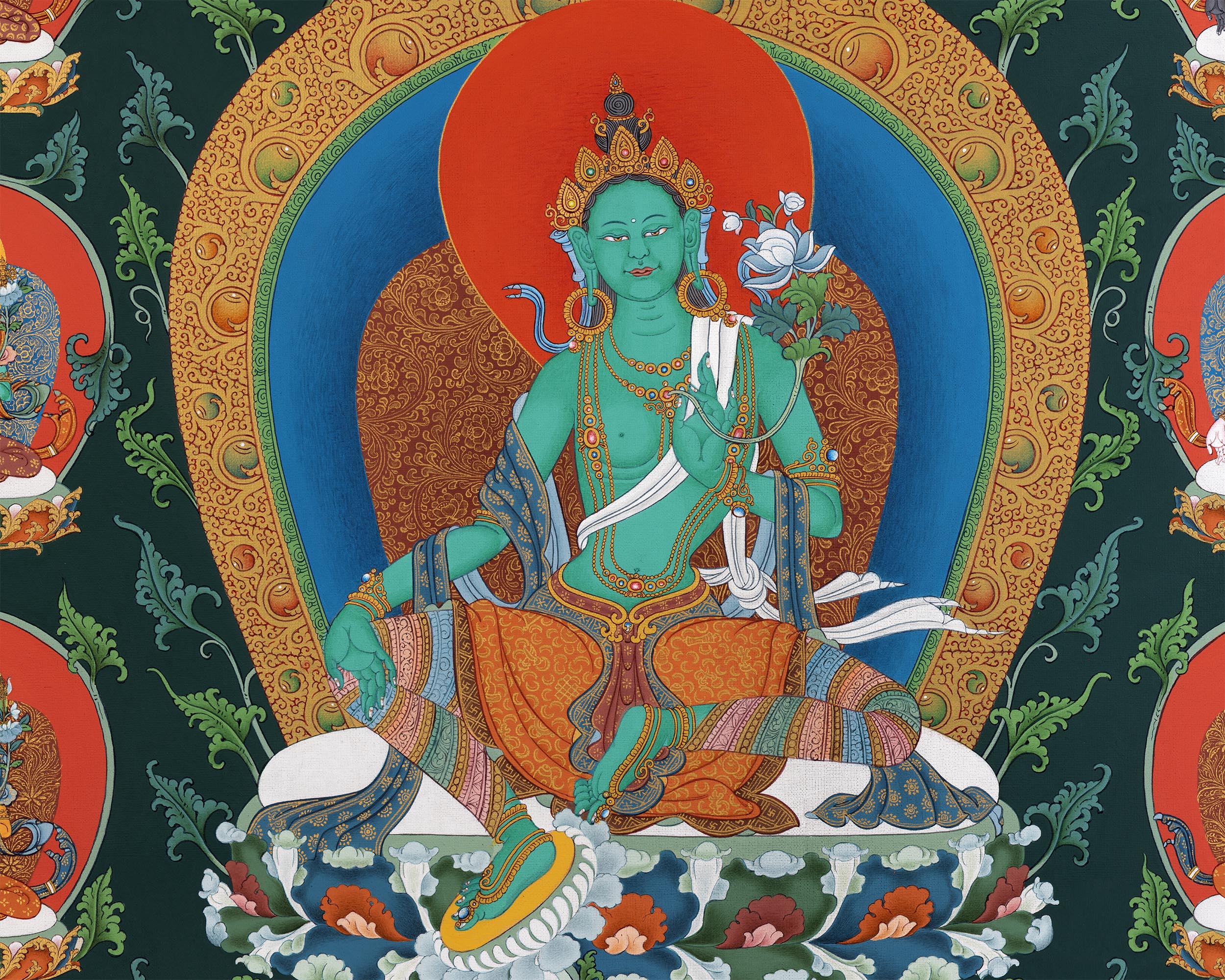 21 Taras | Hand painted Tibetan Thangka