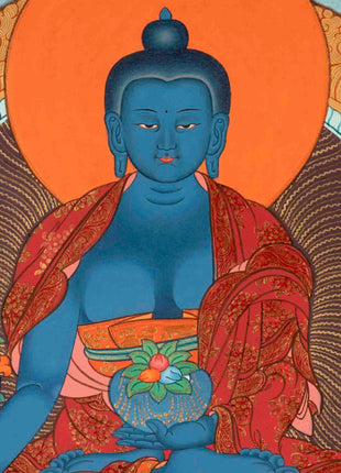 Healing Buddha Thangka | Medicine Buddha | Religious Painting