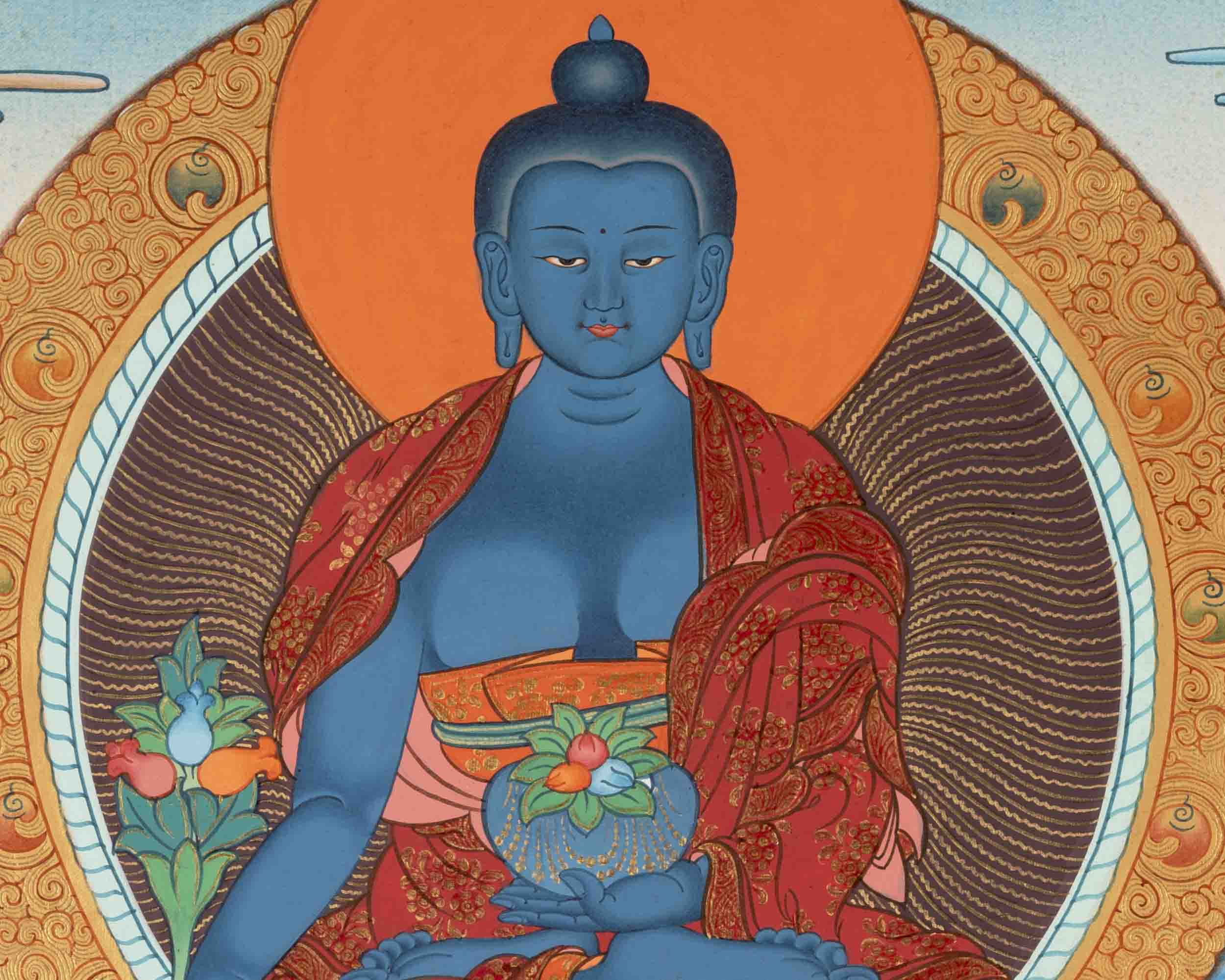 Healing Buddha Thangka | Medicine Buddha | Religious Painting