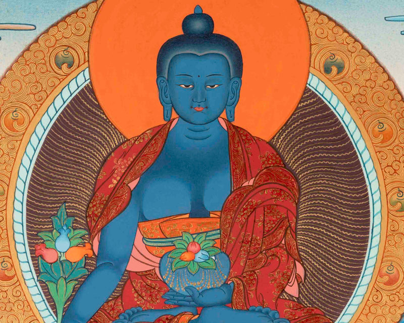 Healing Buddha Thangka | Medicine Buddha | Religious Painting