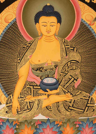 Buddha Shakyamuni Thangka | Buddha Seated in Meditation
