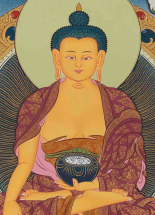 Gautam Buddha Thangka | Original Tibetan Buddhist Religious Painting