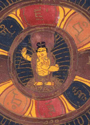 Vintage Manjushri Thangka | Handmade Thangka