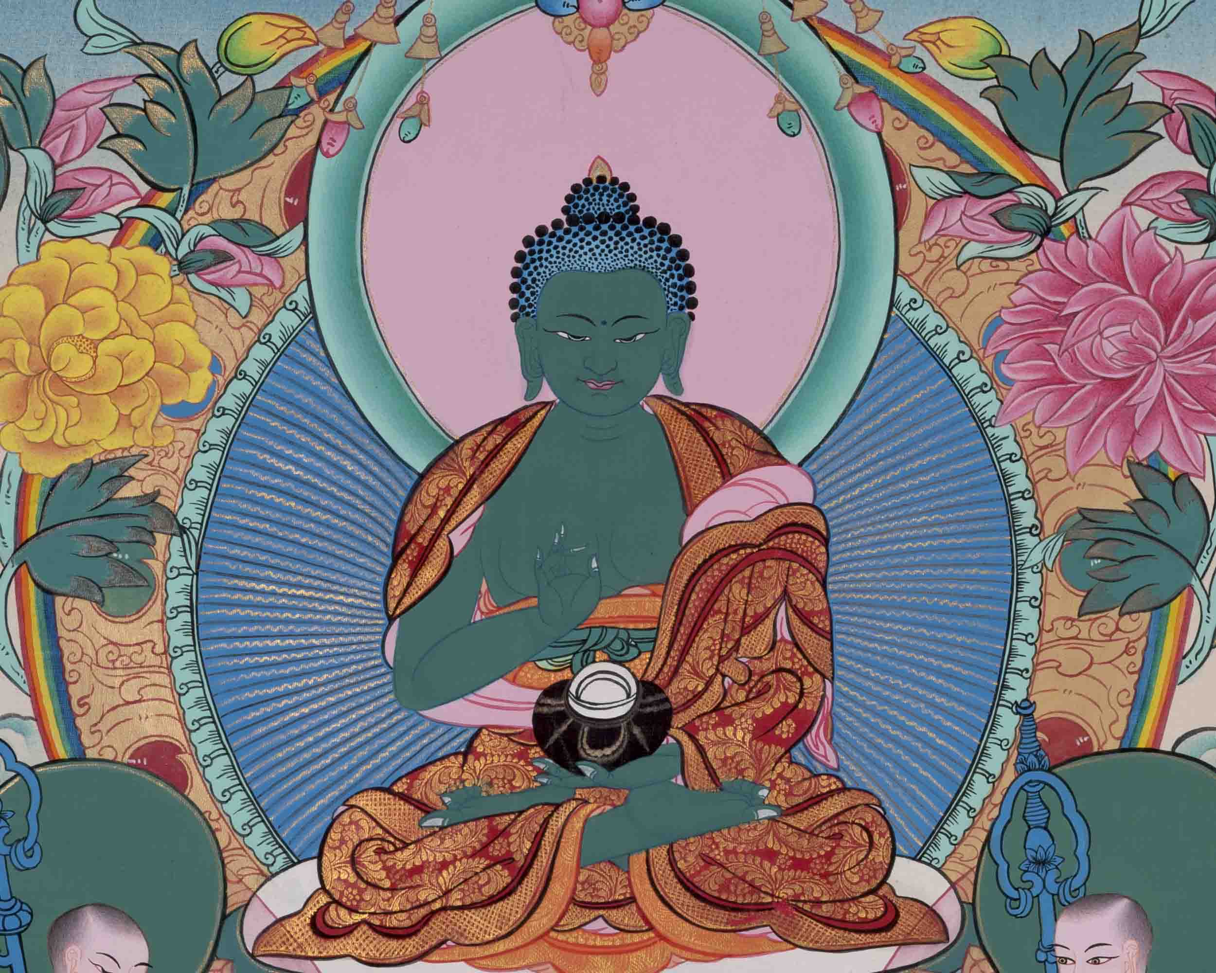 Thangka Of Amoghasiddhi | Traditional Painting | Wall Decors