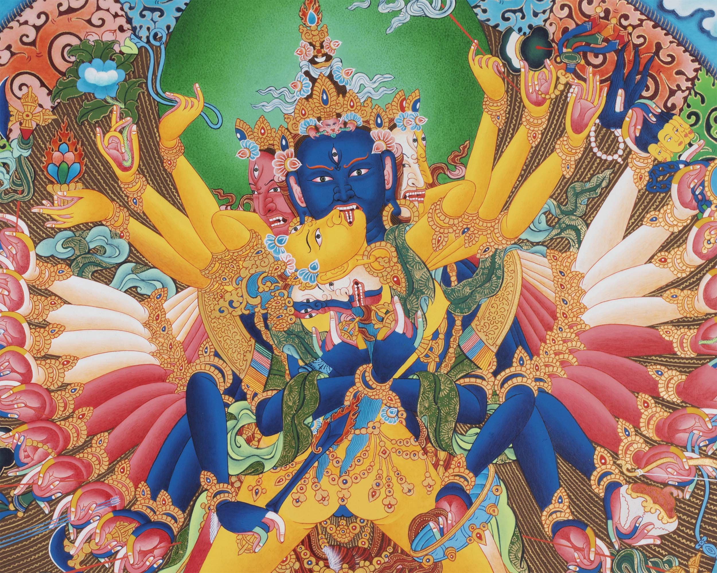 Yidam Kalachakra Thangka | Digital Print | Wall Decoration