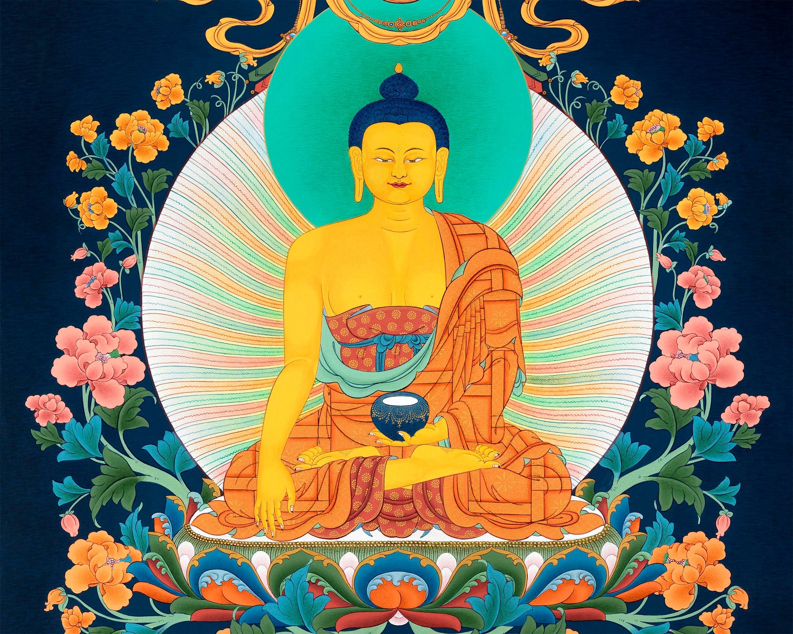 The Buddha Shakyamuni Thangka | Tibetan Buddhist Art