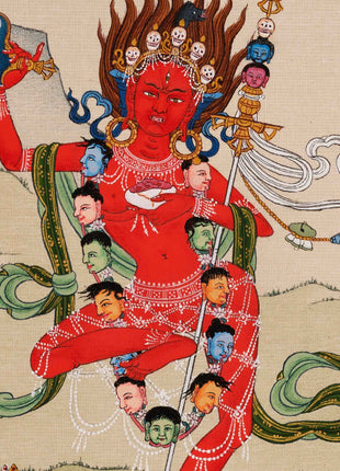 Vajravarahi Sadhana Thangka | Traditional Himalayan Dakini Art