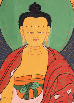 Vintage Shakyamuni Buddha Thangka | Original Tibetan Buddhist Art