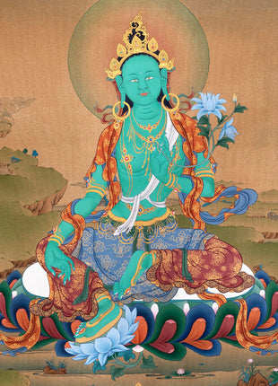 Green Tara Thangka 