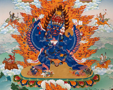 Yamantaka with Others | High Quality Thangka Print