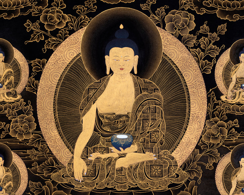 eight buddha thangka