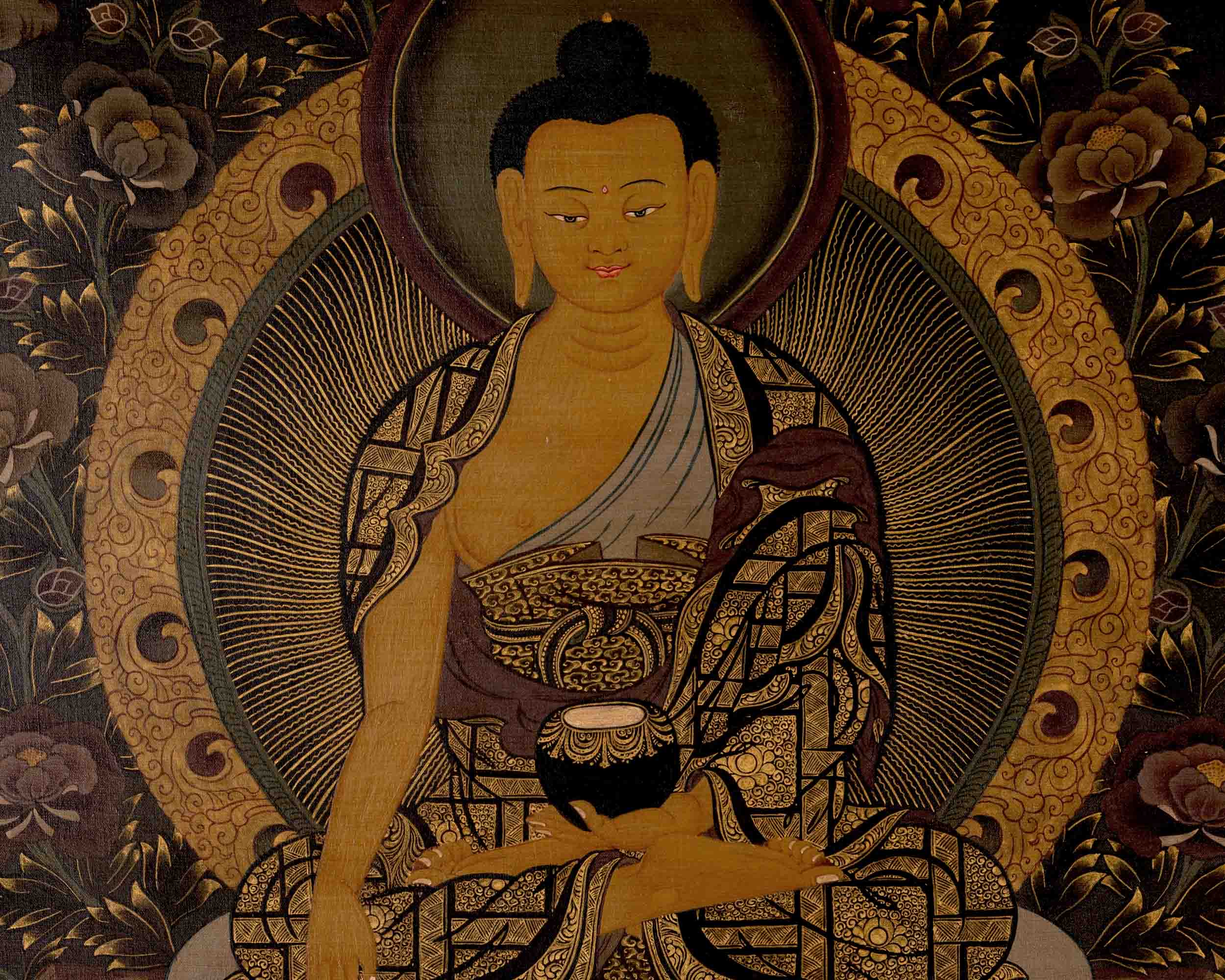 Shakyamuni Buddha Thangka | Religious Buddhist Art | Wall Decors
