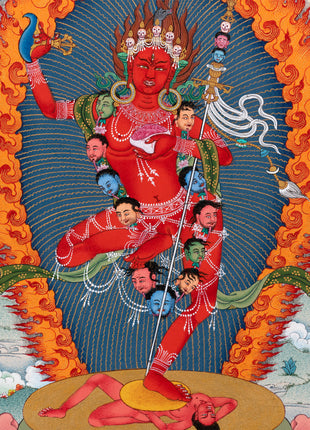 VajraVarahi (Dorje Phagmo) Thangka includes Brocade
