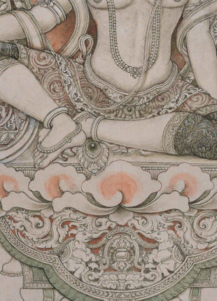 High-Quality Giclee Print Of Indra Deity | The Ruler Of Trayastriṃsa Heaven, Buddhist Cosmology