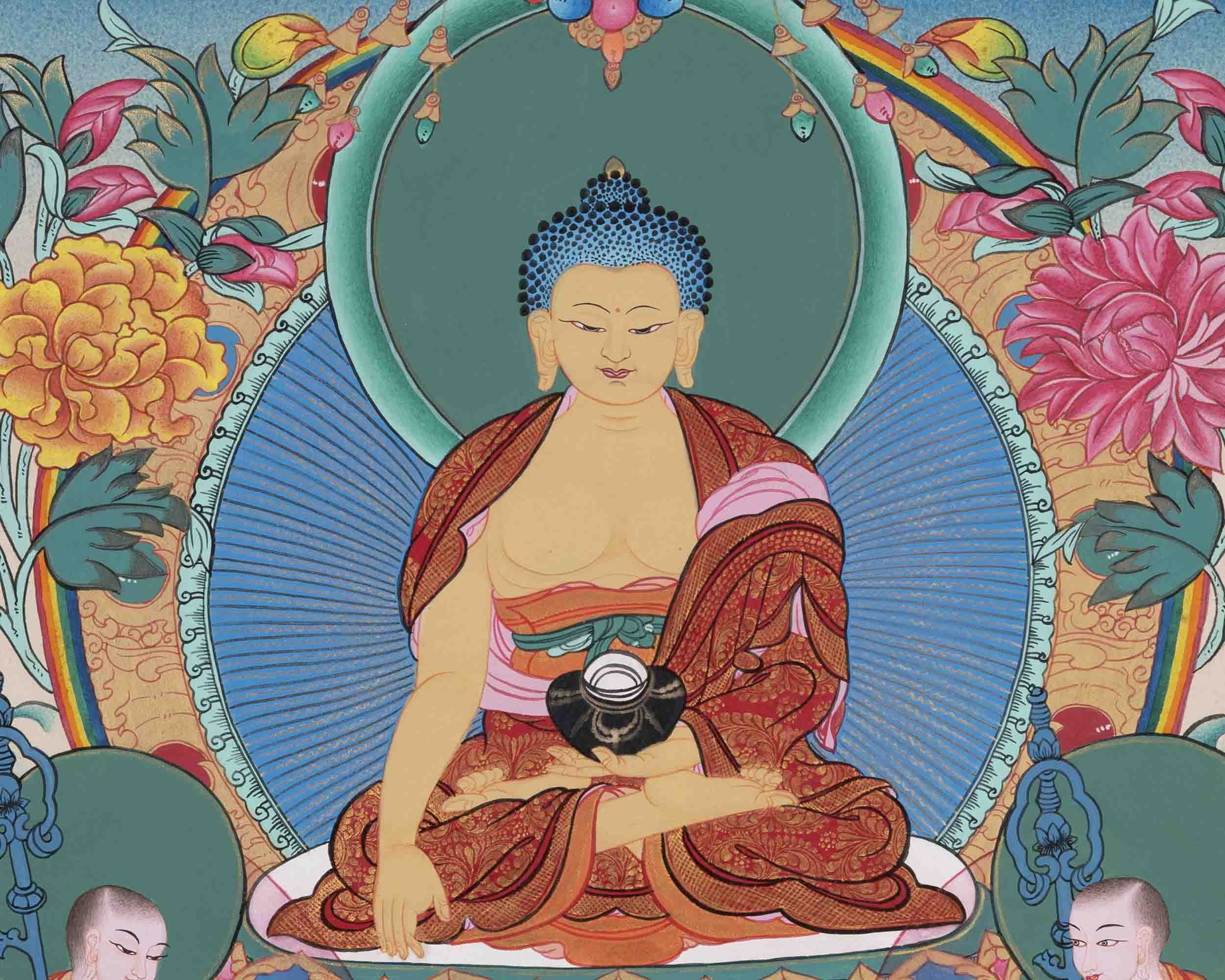 Shakyamuni Buddha Thangka | Buddhist Painting | Wall Hanging Decors