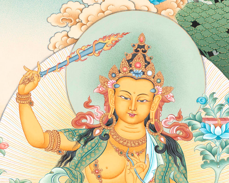 Bodhisattva Manjushree Print | Wall Hanging Thangka