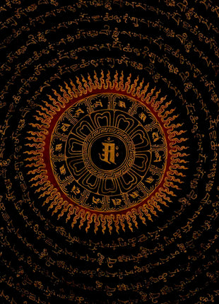 Om Mantra Mandala Thangka | Traditional Tibetan Art | Wall Decors