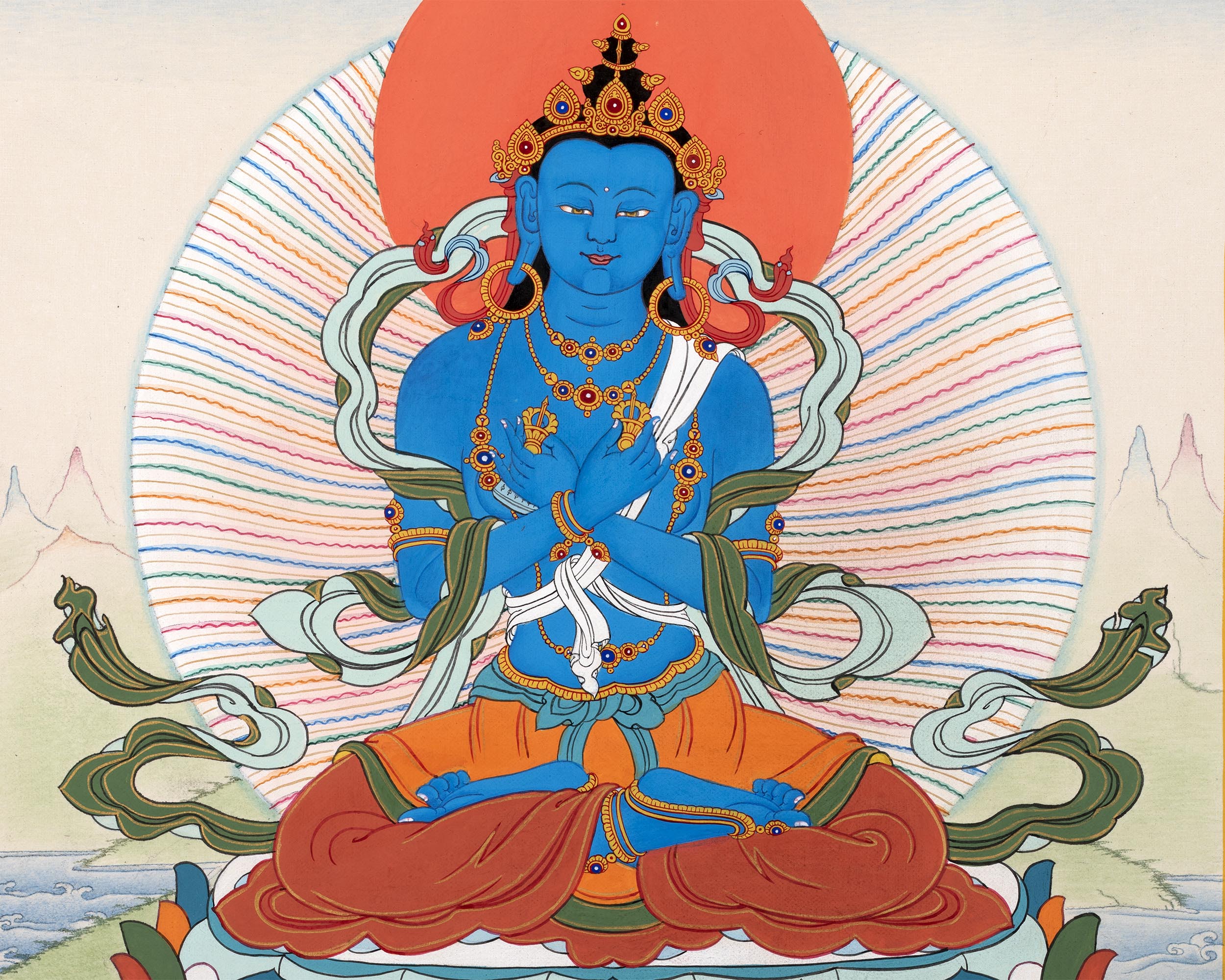 Vajradhara Thangka | The Primordial Buddha