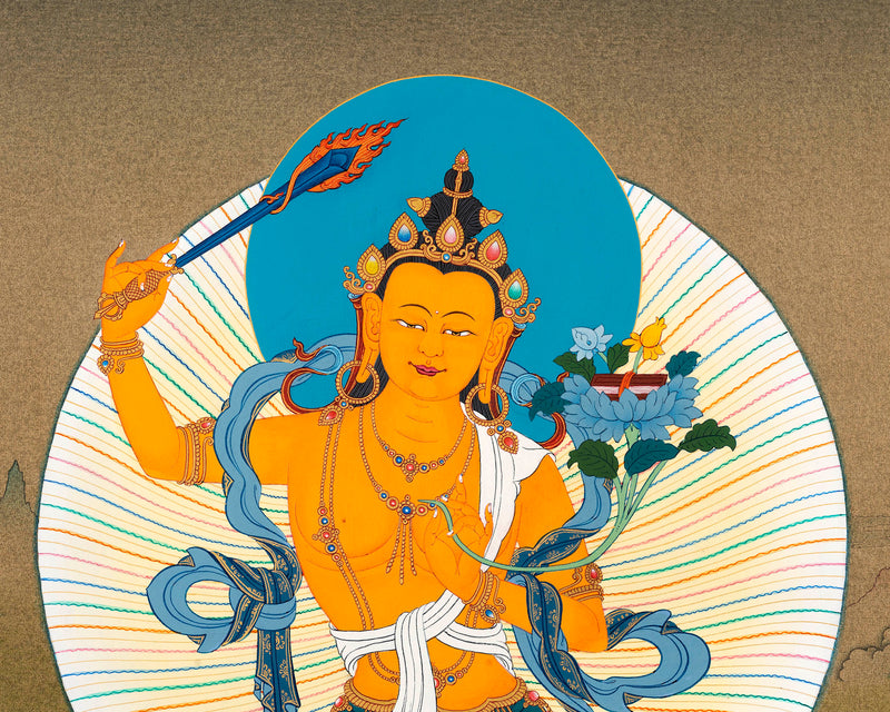 Wisdom Bodhisattva Manjushri Thangka