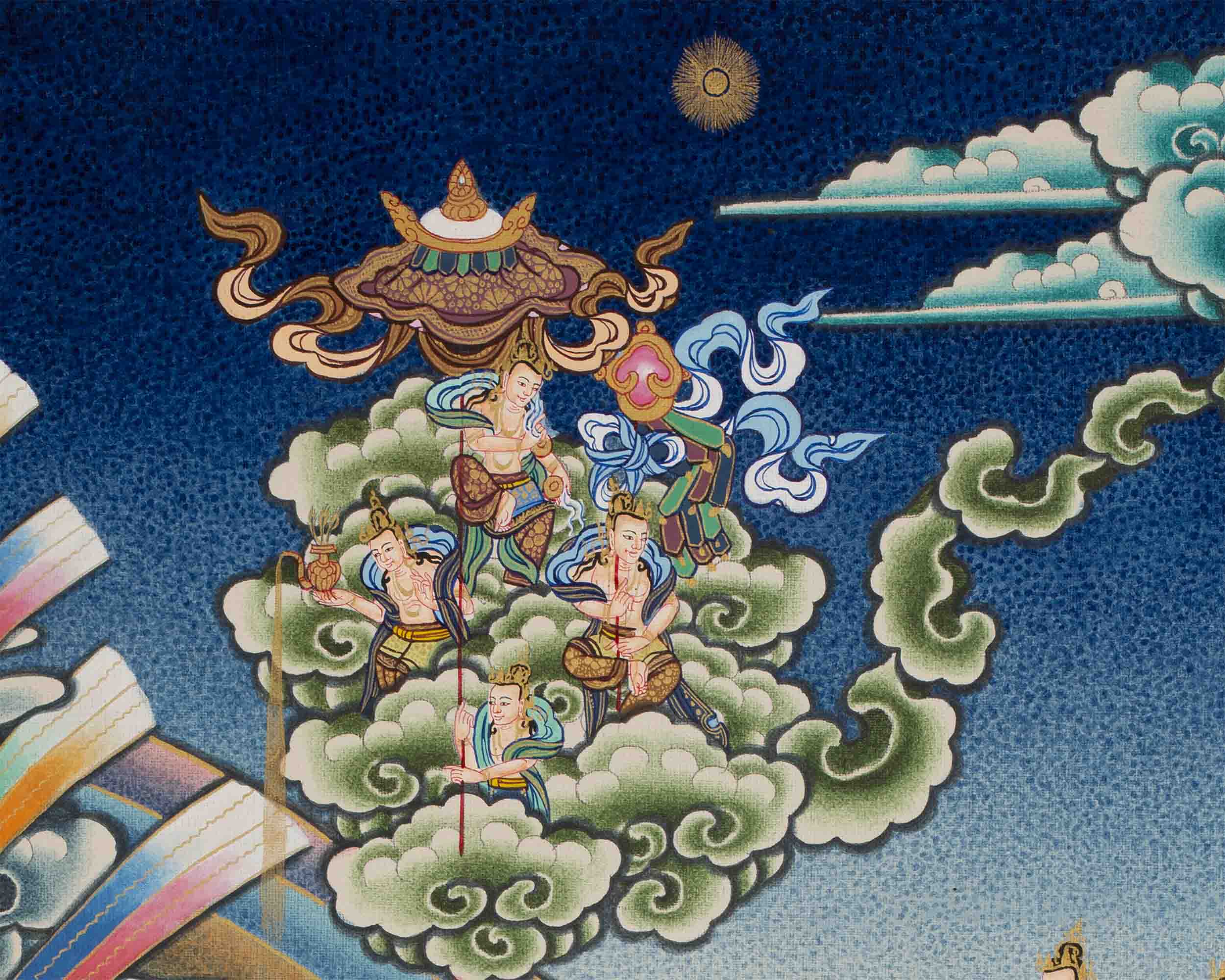 Refuge Tree Thangka | Guru Rinpoche Print