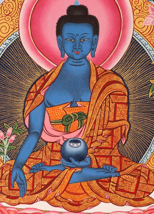 Bhaisajyaguru Thangka | Original Hand-Painted Tibetan Art