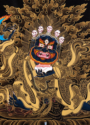 Dorje Bernakchen | The Great Black Cloak | Mahakala Thangka