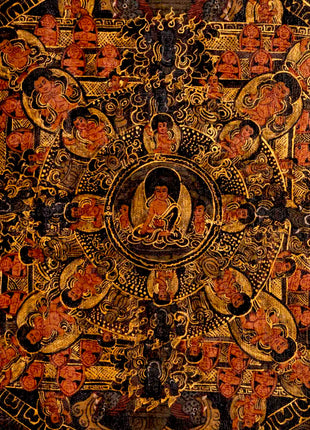 Shakyamuni Buddha Mandala | Traditional Tibetan Thangka | Wall Decors