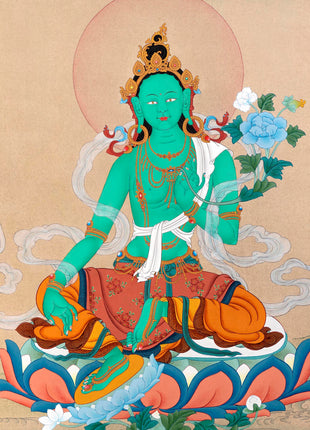Mother Green Tara | Bodhisattva Deity Thangka
