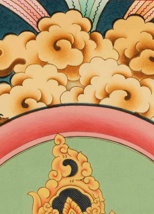 Dzambala Kubera Painting | Traditional Thangka Art | Religious Decoration