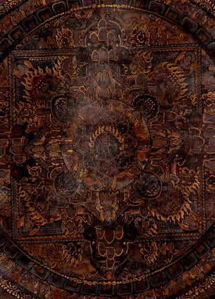 Oil Varnished Heruka Mandala | Wall Hanging Canvas Art