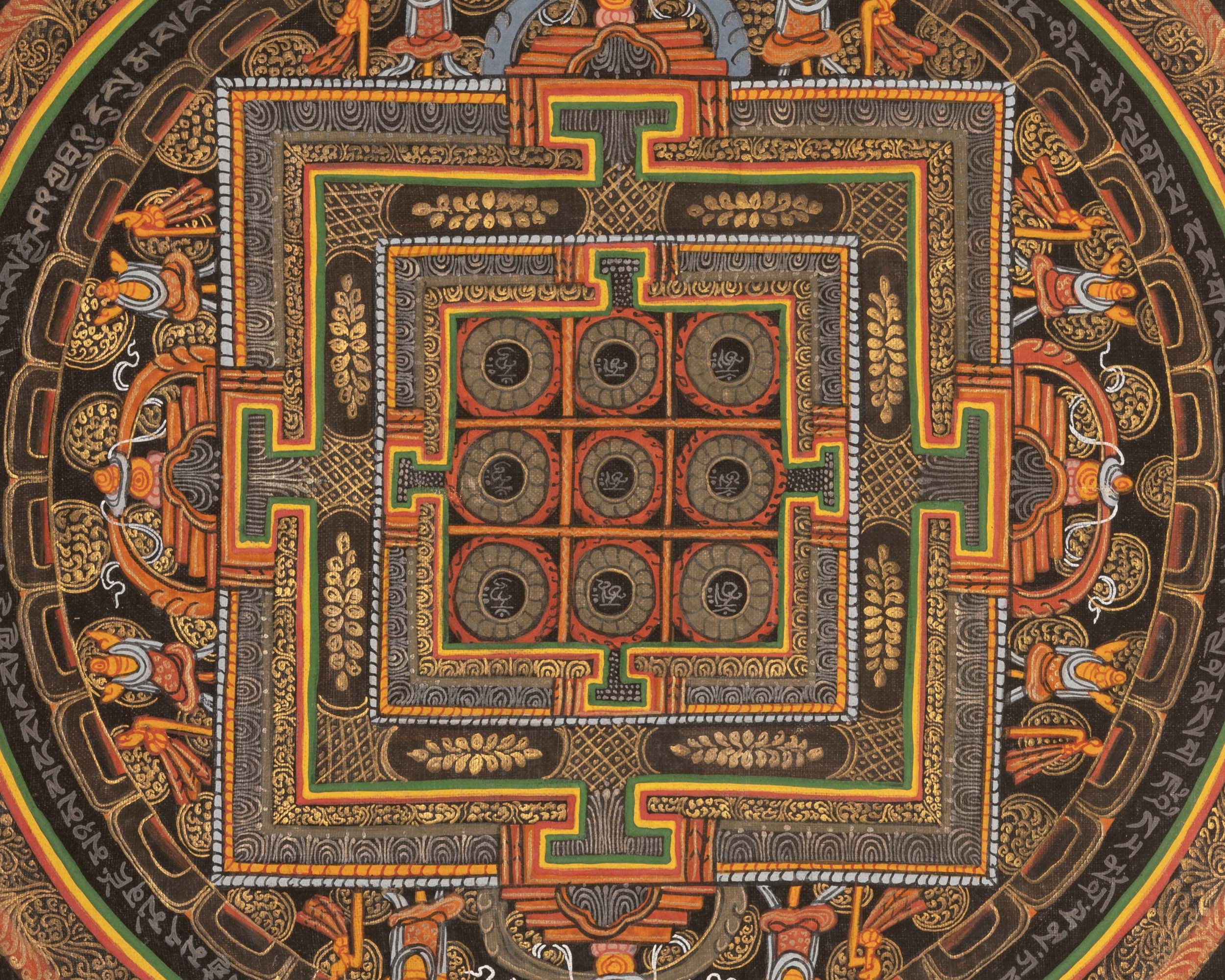 Mantra Mandala Thangka |  Wall Decoration Painting
