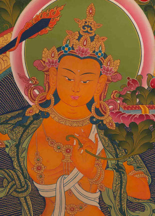 Manjushree Thangka | Bodhisattva Of Wisdom | Wall Decors