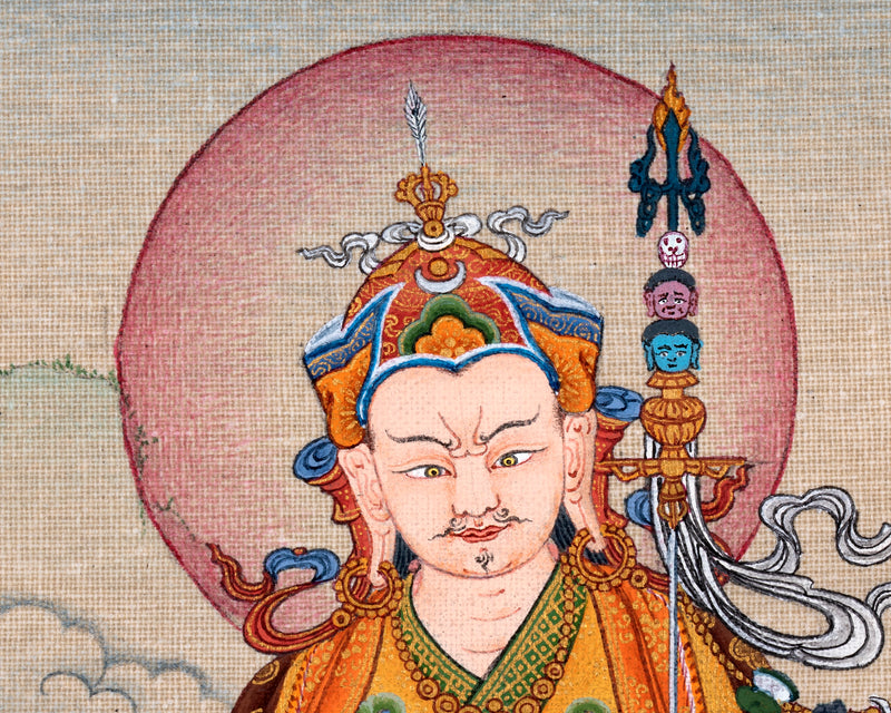 Tibetan Guru Rinpoche Thangka | Tantric Buddhist Master